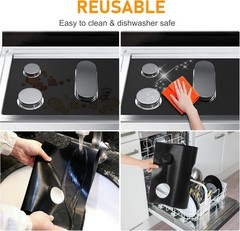 Samsung Gas Stove Burner Covers Reusable Nonstick Stove Protector Mat Liners