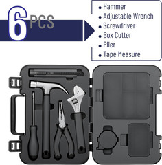 Bates- Household Tool Kit, Small Tool Kit, Tool Set for Home, Small Tool Box Set