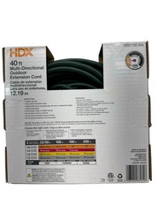 HDX 40’ 16/3 Multi-Directional Outdoor Extension Cord, 1-to-3 Splitter 40 Foot