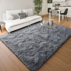 Modern Fluffy Area Rugs Non Slip Shaggy Floor Mat Carpet for Bedroom Living Room