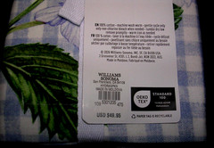 WILLIAMS SONOMA HYDRANGEA GINGHAM NAPKINS 100% COTTON TWILL SET OF 4 FOUR NWTAG