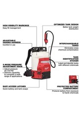 Milwaukee 3019-20PS M18 18V 4-Gallon Backpack Sprayer Kit w/ SWITCH TANK