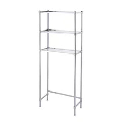 24.25 In. W X 63.5 In. H X 10.75 In. D Silver Over-The-Toilet Storage