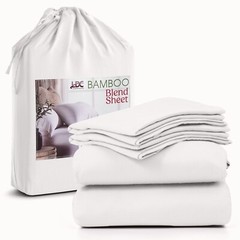 4-Piece Premium Bamboo Bed Sheet Set Deep Pocket Breathable Soft Bamboo Sheets