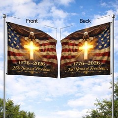 USA 250th Anniversary Flag 3×5 Ft 1776-2026 Outdoor Patriotic Banner Cross Poly