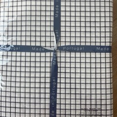 ALDA Texteis~QUEEN SHEET SET~Made In Portugal~100% Cotton~white/black~4 pcs~NWT~