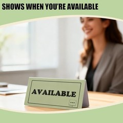 Dual-Sided Do Not Disturb & Available Desk Sign, PVC Table Tent with Shhh &