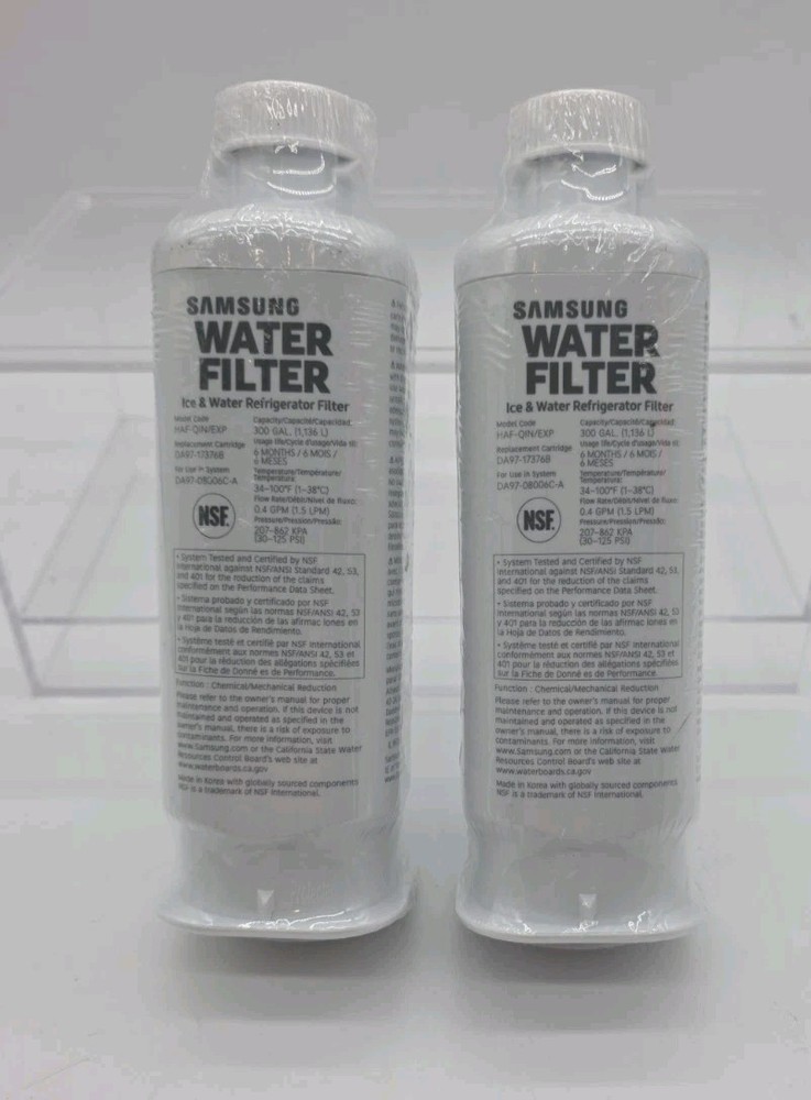 Samsung Genuine HAF-QIN/EXP Water Filter for Samsung Refrigerators 2pk Sealed
