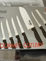 Vtg Ginsu 2000 10 Piece Gourmet Cutlery Knife Set As Seen On TV Open Box