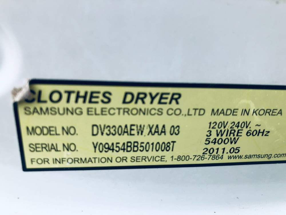 Samsung Dryer Model DV330AEWXAA03 not available out of stock
