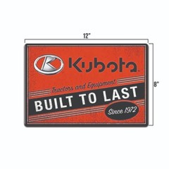 Kubota Tractors Tin Metal Poster Sign Vintage Style Ad Farm Equipment Tools