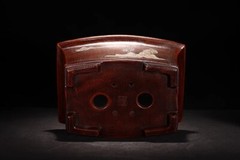 7.68in Chinese Antiqued Painting Refine Handmade Wide Bonsai Potted Plant Pot