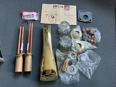 Vintage Delta Award Collection Bathroom Faucet 2710 BC 24k Gold Unused