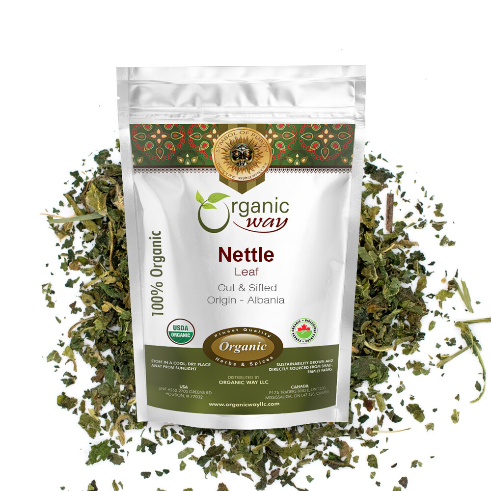 Organic Way Nettle Leaf Cut & Sifted – Herbal Tea | Kosher & USDA Certified