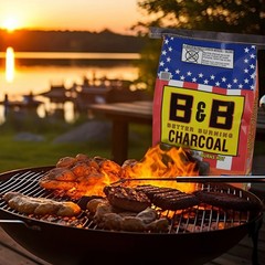 B&B Charcoal Competition Oak Charcoal Briquets 17.6 Pound