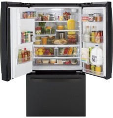 GE GFE26JEMDS 36″ Black Slate French Door Refrigerator NOB #146136 BP