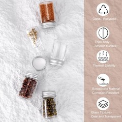 15 Pack 40ml (1.35 oz) Small Glass Vials with Screw Caps, Clear Empty Sample …