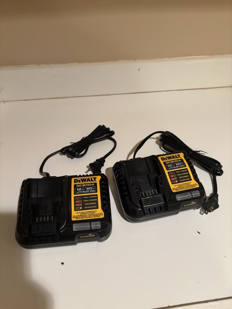 New (2 PACK) Dewalt DCB1104 4-Amp 12V / 20V / 60V Li-ion120V AC Battery Charger