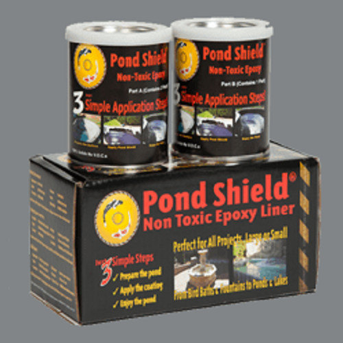 GRAY 1.5 Quart Kit Pond Armor Shield Non Toxic Epoxy Sealer Pond Liner Paint