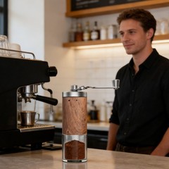 Manual Coffee Bean Grinder, Hand Crank Coffee Grinder for Home, Outdoor Cafe
