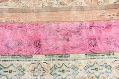 Turkish Vintage Rug 3×7,3 ft (91×223 cm), Pink Floral Rug