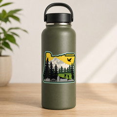 Oregon State Shape Adventure Vinyl Sticker 4×3 Inch Waterproof & Fade Resistant