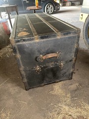 Antique C.A. Taylor Trunk Works Wardrobe Steamer Trunk – Chicago/NY