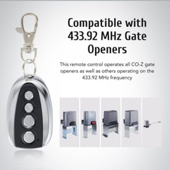 2× Remote Control Backup Key Sliding Gate Opener Automatic Operator 433.92MHz US