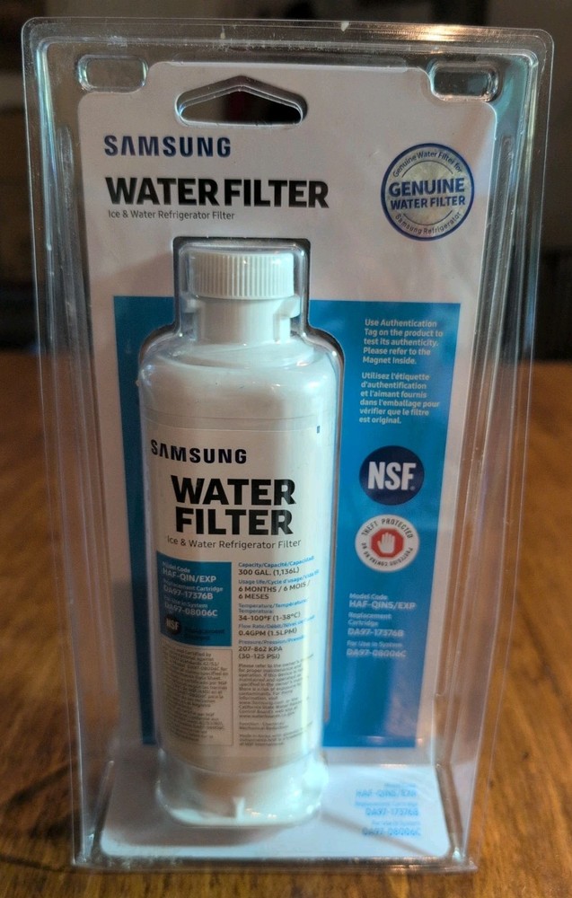 SAMSUNG GENUINE WATER FILTER DA97-17376B HAF-QIN/EXP REFRIGERATOR NEW SEALED NSF