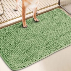 2pcs Absorbent Pet Dog Door Mat For Bedroom Bathroom Muddy Paw Non-Slip Washable