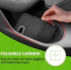 6 Cup Drink Carrier with Handle Foldable Reusable Cup Caddy for Coffee Takeou