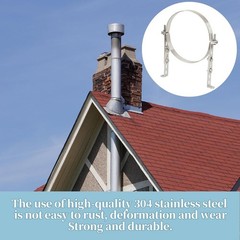 Heavy Duty Adjustable Wall Bracket for 6″ Double Wall Chimney Pipe Support