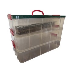54 Ornament 3 Tier Storage Case 19.3 in x 12.9 in x 10.3 in