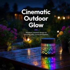 Solar Mandala Mosaic Lights 7 Color Changing Outdoor Solar Fence Decor Lamp