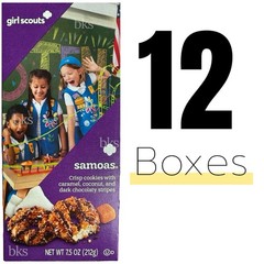 12 Girl Scouts Samoa Cookies Dark Chocolate Coconut Caramel Snack Dessert US WOW