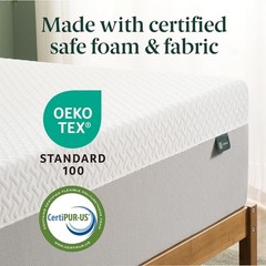 Memory Foam Mattress Queen Green Tea Breathable Safe CertiPUR US