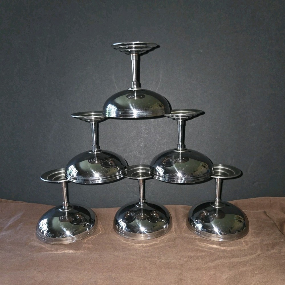 Vintage Létang Rémy Stainless Steel Dessert Cups Set of 6 France 1970 Inox 18/10
