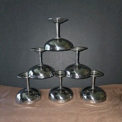 Vintage Létang Rémy Stainless Steel Dessert Cups Set of 6 France 1970 Inox 18/10