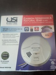 USI Electric Carbon Monoxide / Natural Gas Detector Alarm MCN108 Hardwired New