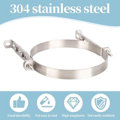 Heavy Duty Adjustable Wall Bracket for 6″ Double Wall Chimney Pipe Support