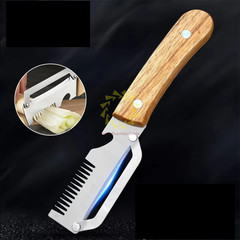 1-3x Stainless Steel Peeler with Wooden Handle Fruit and Vegetable Slicer 2026
