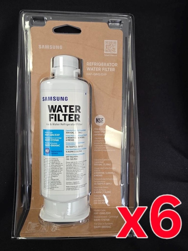 + Lot of 6 SAMSUNG Ice & Water Filter HAF-QIN/EXP for DA97-08006C NEW