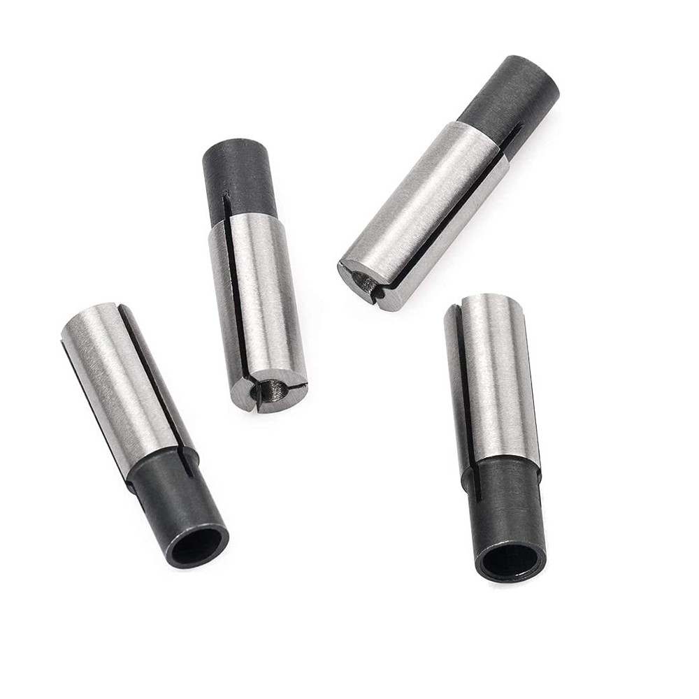 4 Pieces High-Carbon Steel Collet Die Grinder Chuck Driver Adapter 1/4″ to 1/8″