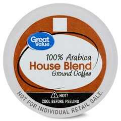Great Value 100% Arabica House Blend Medium Roast Coffee Pods, 12 Count