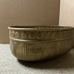 Vintage Brass Indoor Oval Planter 15” Long 6” Tall 10.25” Wide Big & Beautiful