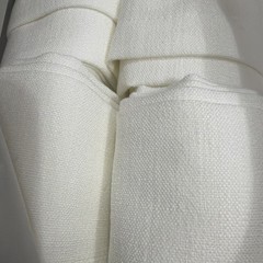 TWOPAGES Liz Linen Drape Pleated Curtains (2) 52Wx90”L Beige White Unlined NEW