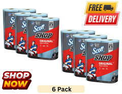 Scott Professional Multi-Purpose Shop Towels, 55 Sheets per Roll, 12 Ct