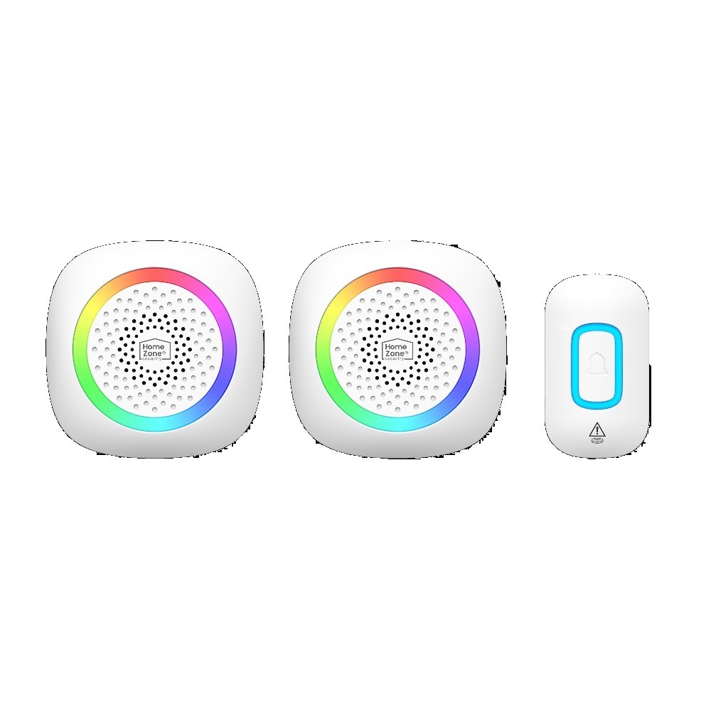 2PK Battery Operated Wireless Doorbell, Model ES01065B, 7.68 in W, None – Smart