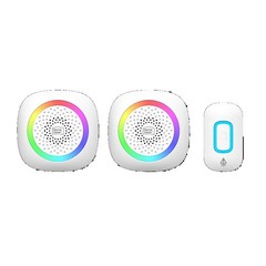 2PK Battery Operated Wireless Doorbell, Model ES01065B, 7.68 in W, None – Smart