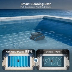 AIRROBO PC20 Robotic Pool Vacuum w/ APP Control for Floor, Walls and Waterline